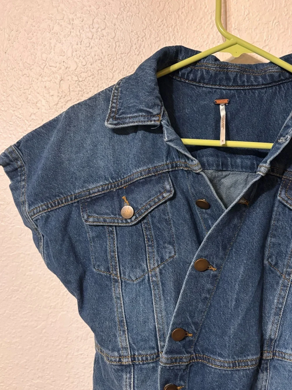 Free People City Mini Denim Dress Small